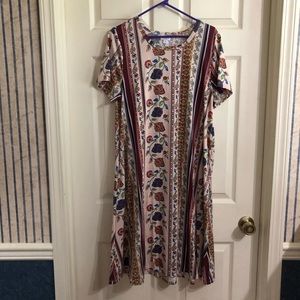 NWOT LuLaRoe Stripe/Floral Jessie